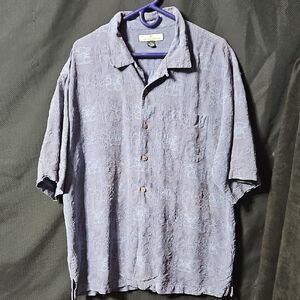 Tommy Bahama blue silk shirt